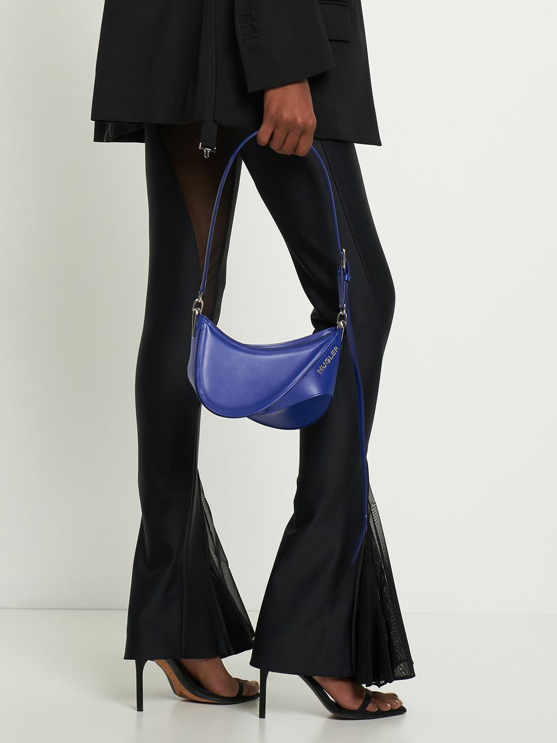 MUGLER - Mini Leather Spiral Curve Shoulder Bag