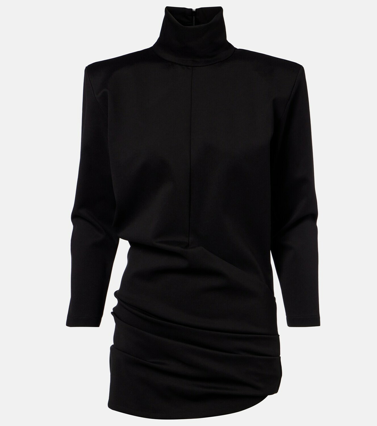 The Attico Draped turtleneck jersey minidress