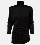 The Attico Draped turtleneck jersey minidress