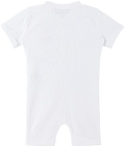 Moschino Baby White Press-Stud Jumpsuit