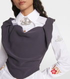 Vivienne Westwood Sunday off-shoulder crêpe corset top
