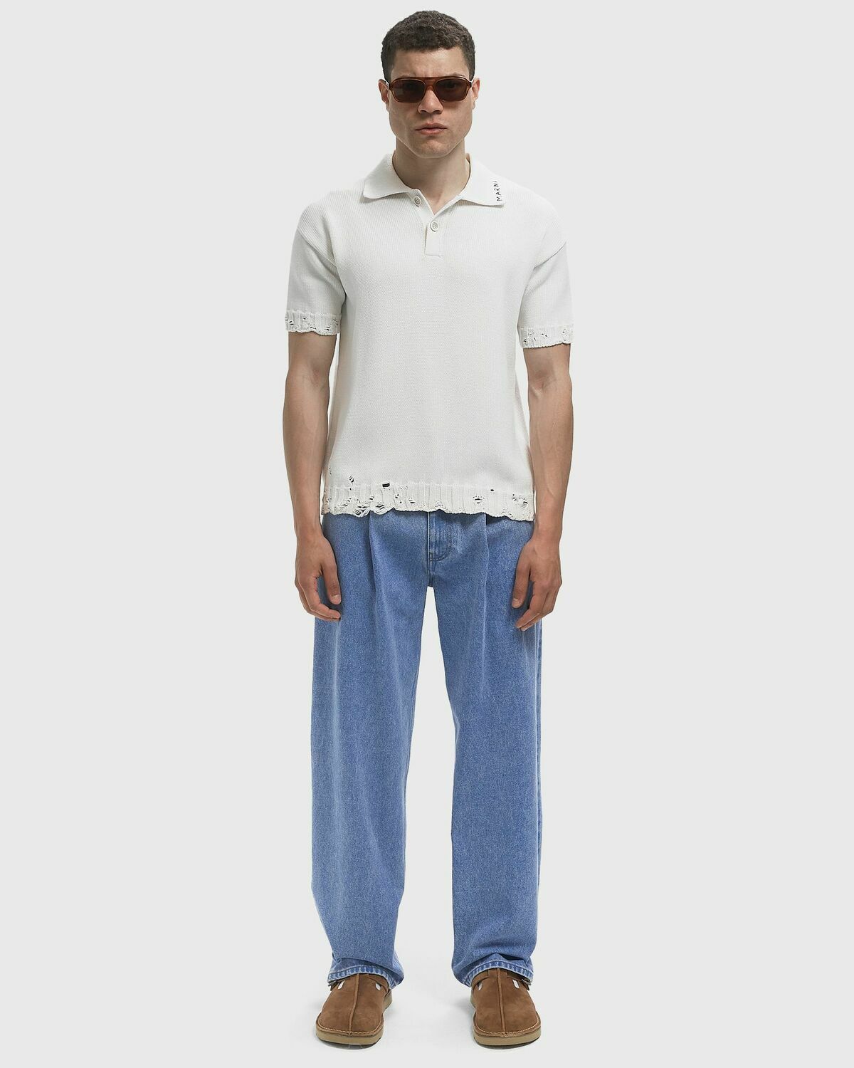 Marni TROUSERS Blue Mens Jeans