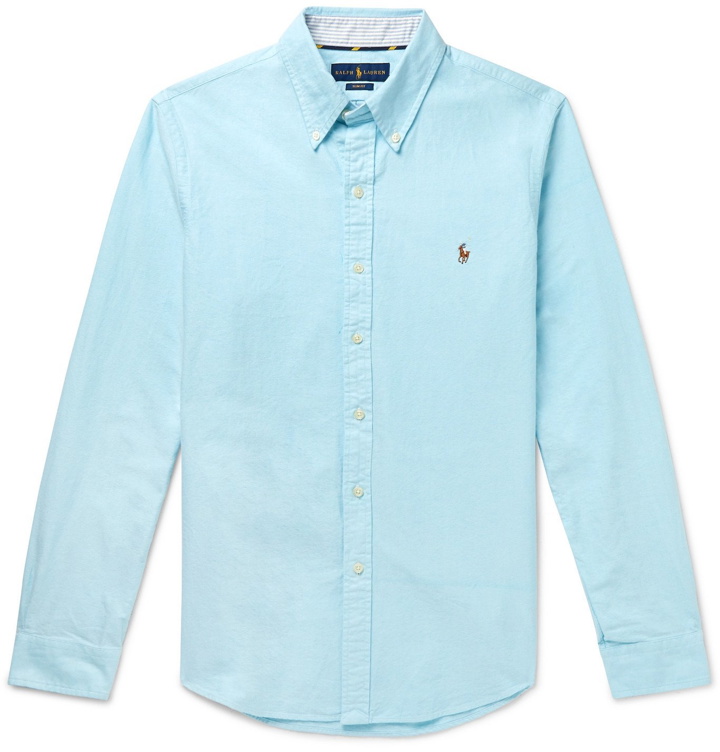 Photo: Polo Ralph Lauren - Slim-Fit Button-Down Collar Cotton Oxford Shirt - Blue