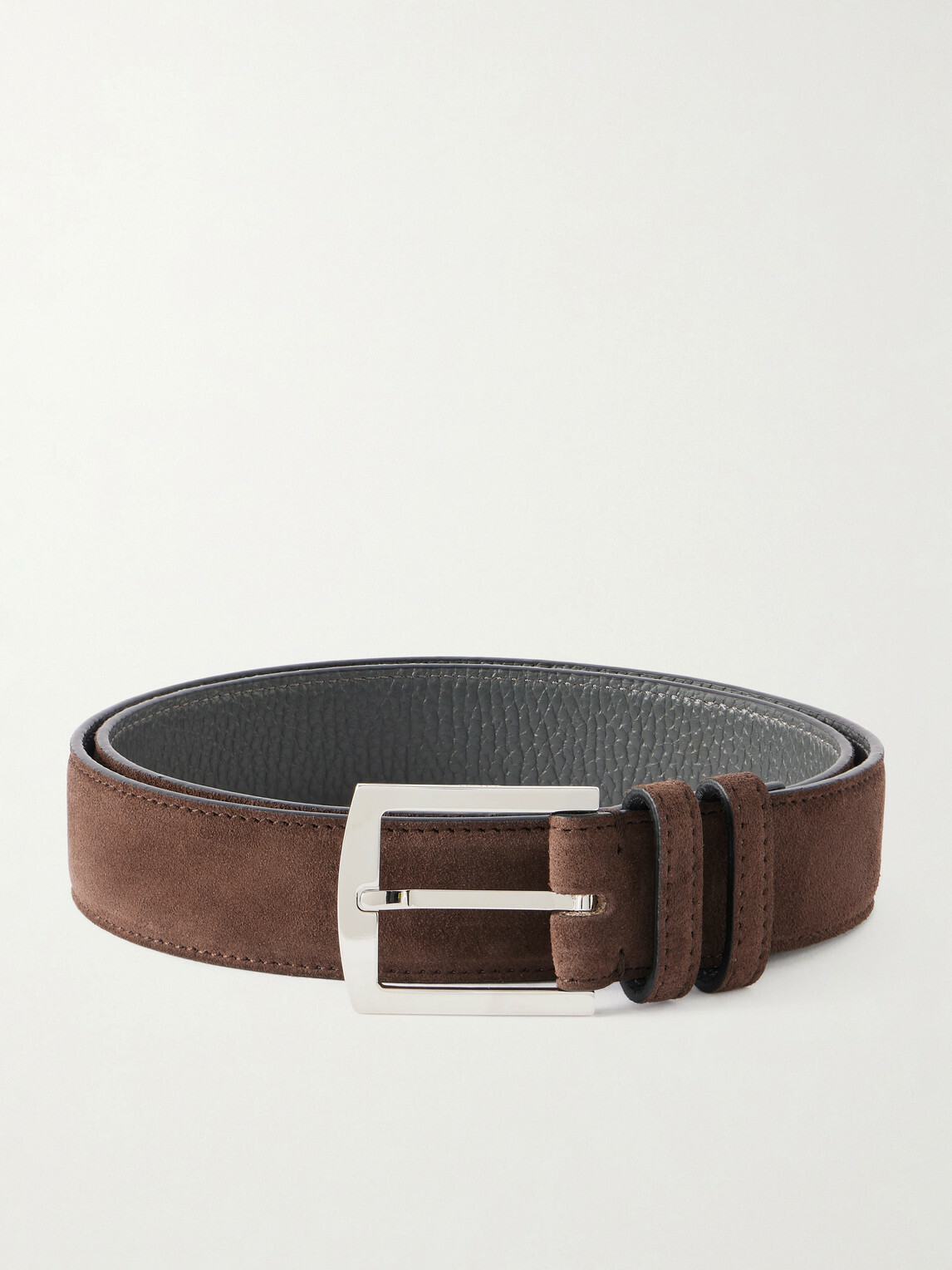 Kiton - 3.5cm Suede Belt - Brown