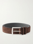 Kiton - 3.5cm Suede Belt - Brown