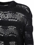 SAINT LAURENT - Open Knit Mohair Blend Sweater