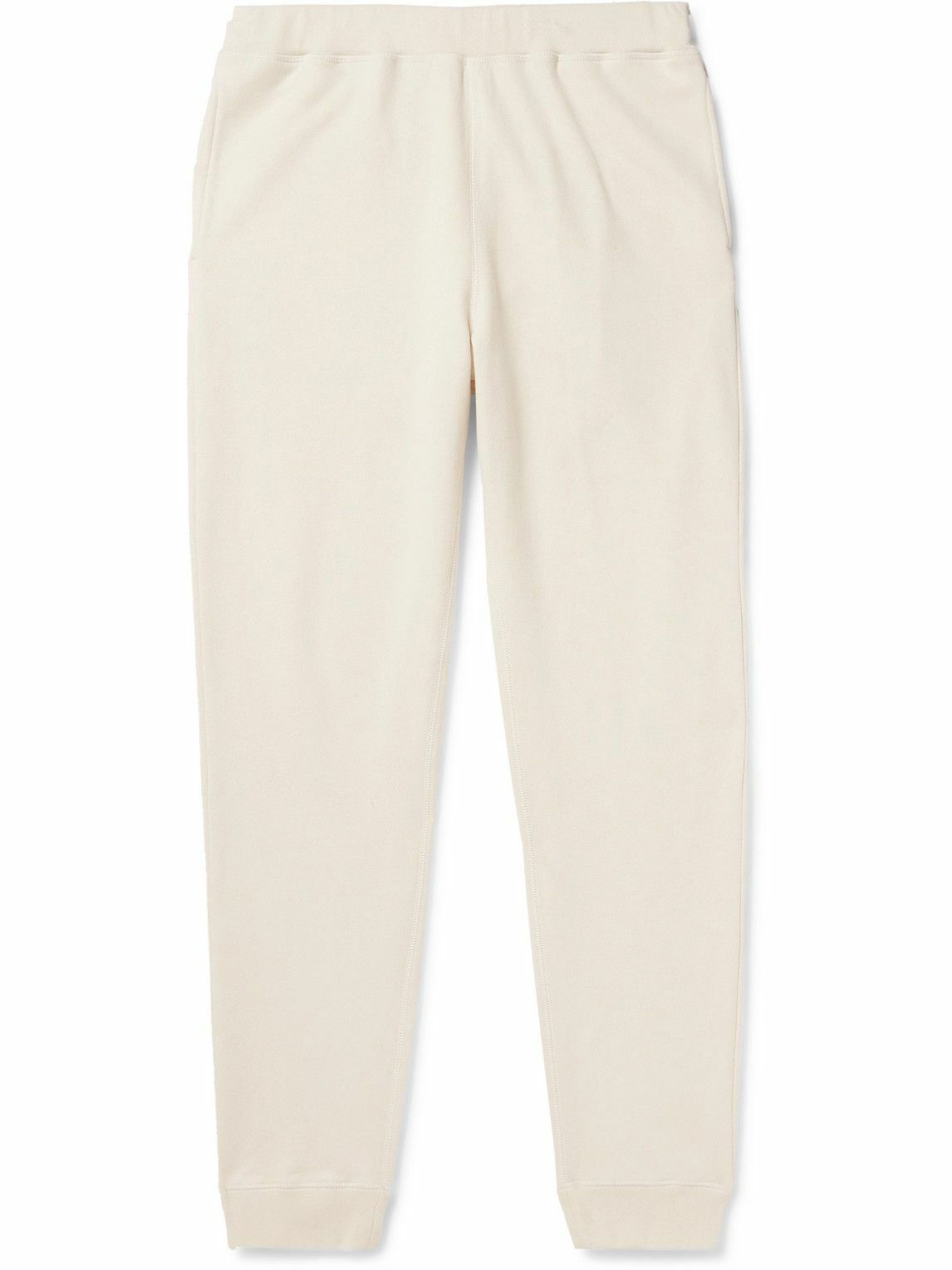 Photo: Sunspel - Tapered Cotton-Jersey Sweatpants - Neutrals