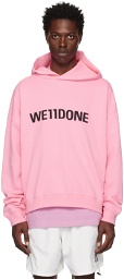 We11done Pink Basic Hoodie