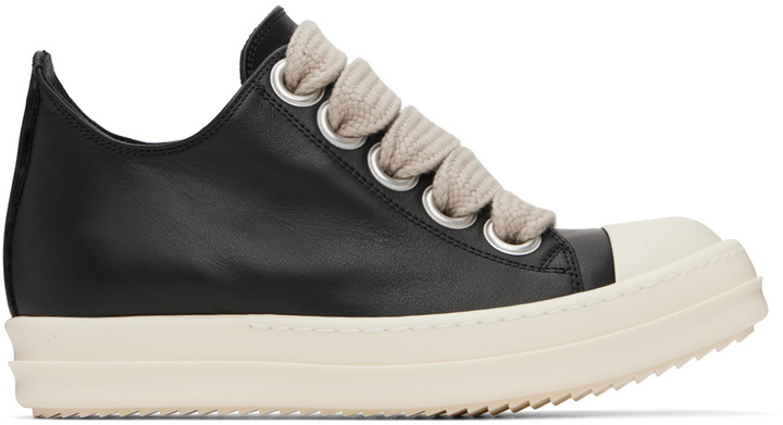 Photo: Rick Owens Black Porterville Jumbo Laced Low Sneaks Sneakers