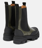 Ganni - Leather Chelsea boots