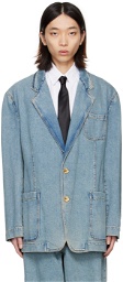 Moschino Blue Faded Denim Jacket