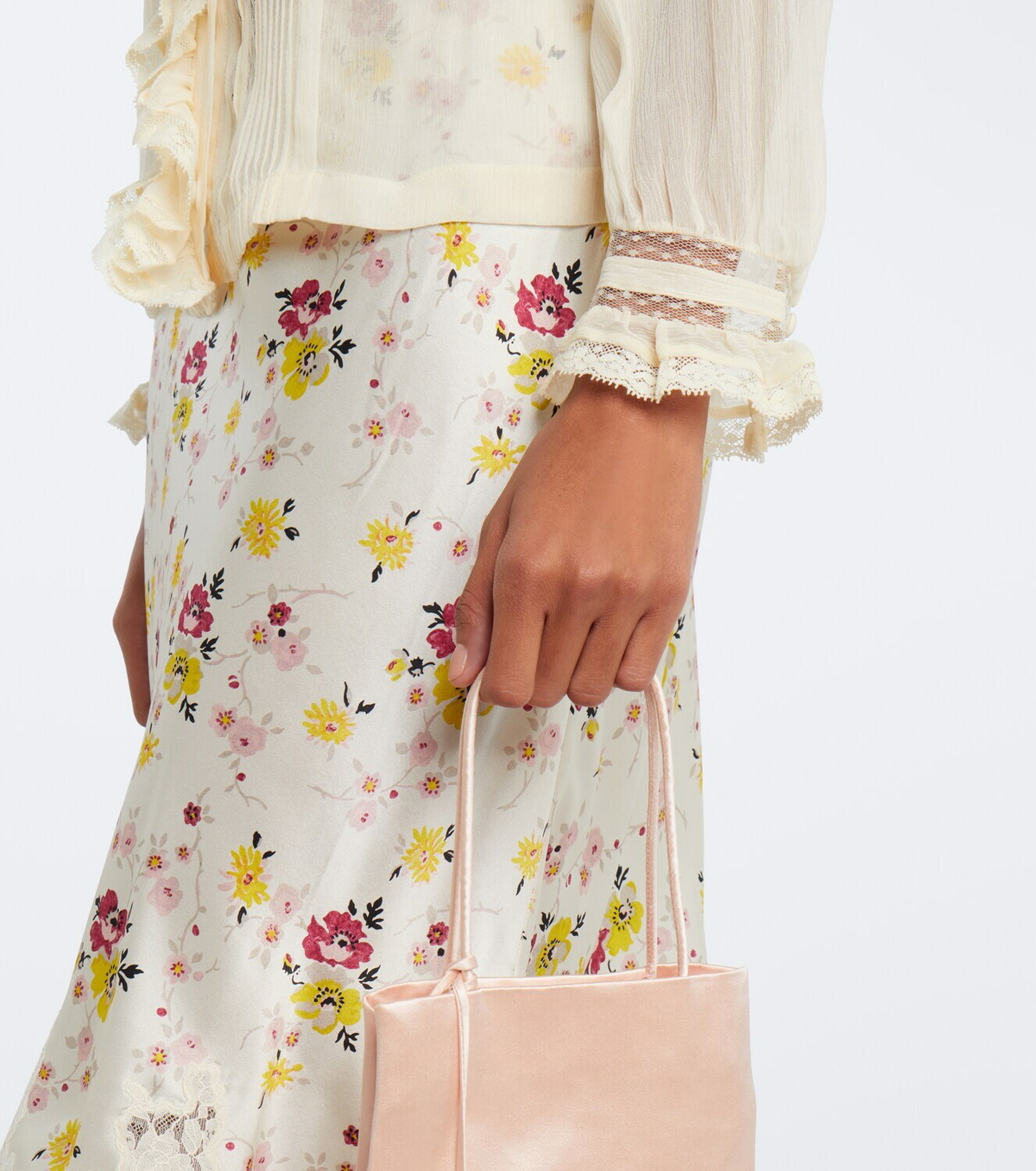 Dôen Magdeline ruffled silk chiffon blouse