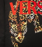 Versace Home Logo printed cotton satin cushion