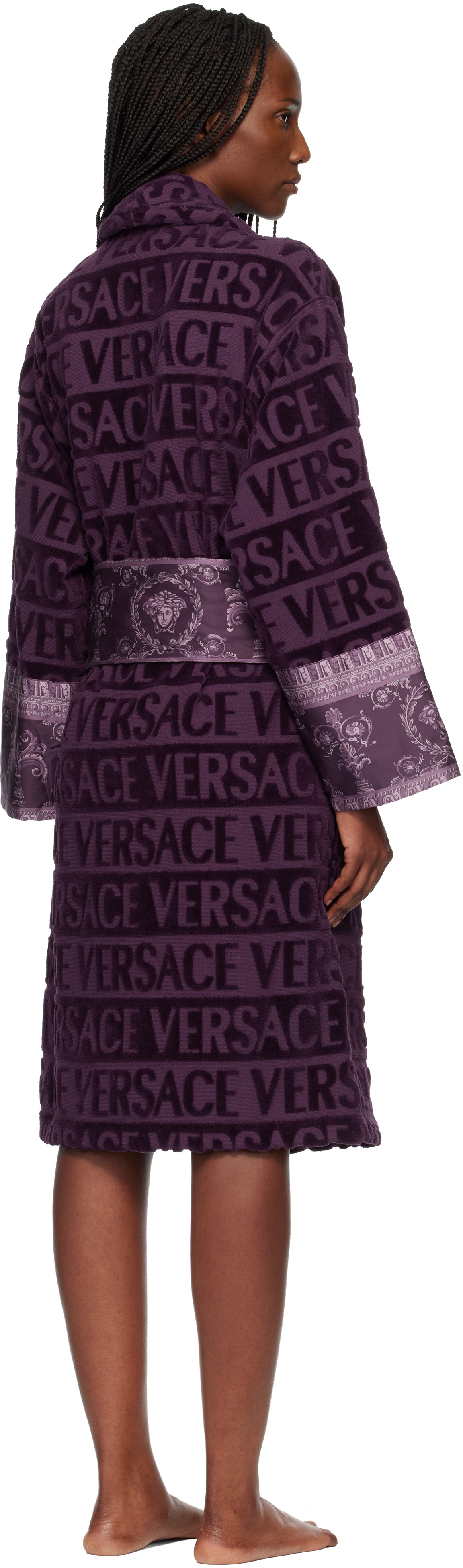 Versace Purple 'I Heart Baroque' Bathrobe