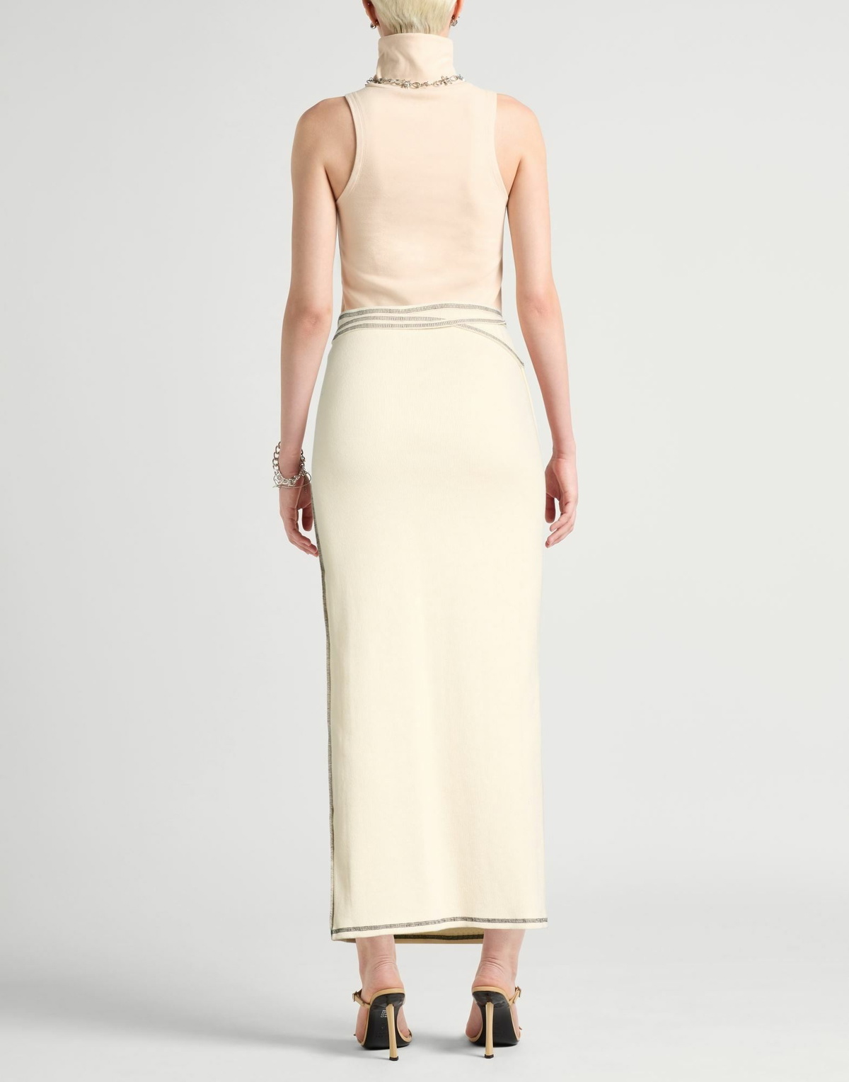 Baserange Womens Maxi skirt Cream