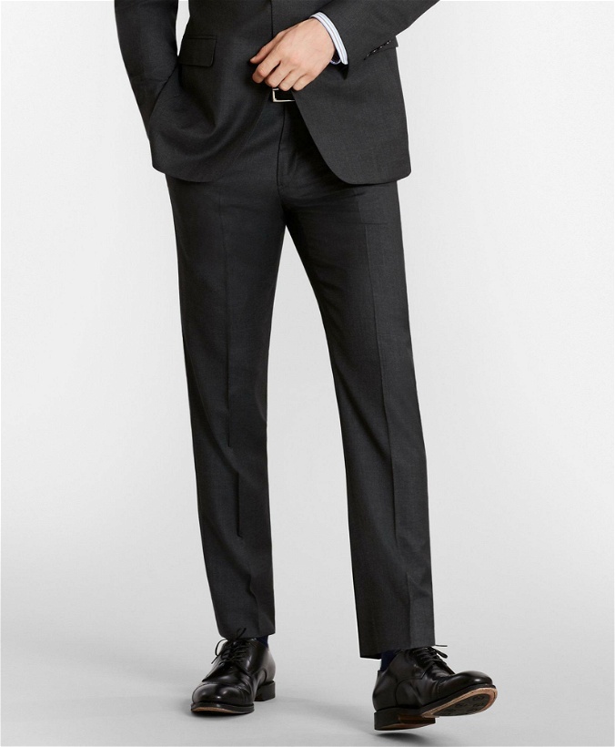 Photo: Brooks Brothers Men's Milano-Fit Wool Twill Suit Pants | Charcoal