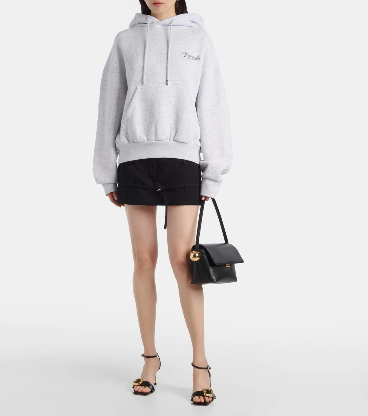 Jacquemus Corto logo cotton fleece hoodie