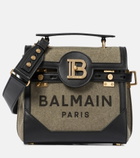 Balmain - B-Buzz 23 leather-trimmed shoulder bag