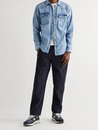 NUDIE JEANS - George Glowing Slim-Fit Organic Denim Western Shirt - Blue