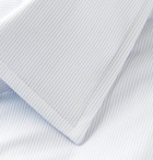 Hugo Boss - Sky-Blue Travel Line Slim-Fit Striped Cotton Shirt - Blue
