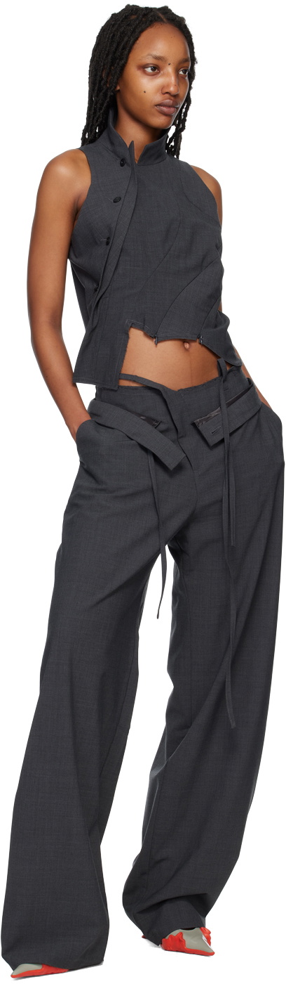 Ottolinger Gray Double Fold Trousers Ottolinger Ottolinger Gray Double Fold Trousers Ottolinger