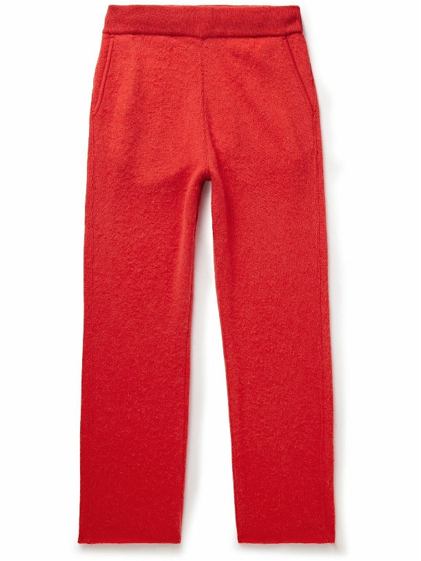 Photo: ZEGNA x The Elder Statesman - Straight-Leg Brushed Oasi Cashmere Sweatpants - Red