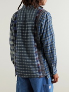 Needles - 7 Cuts Patchwork Checked Cotton-Flannel Shirt - Blue