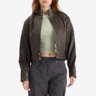 Represent Women's Drive Leather Jacket in Dark Chocolate
