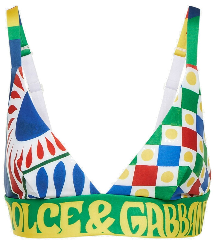 Photo: Dolce&Gabbana Printed technical jersey bralette