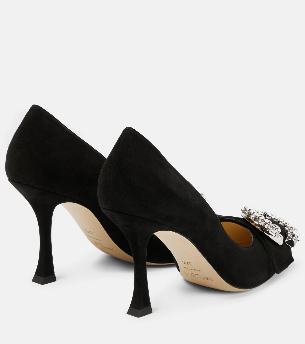 Jimmy Choo - Melva 90 embellished suede pumps Jimmy Choo