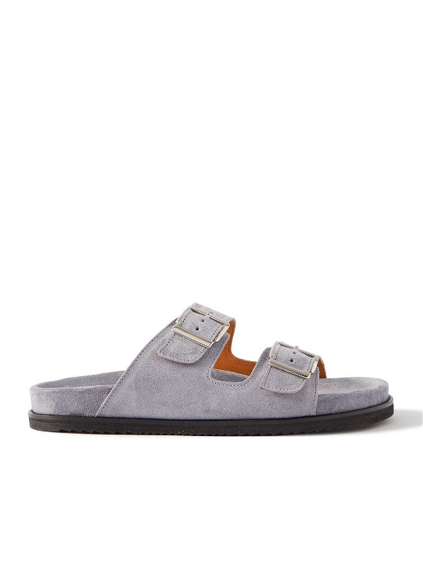 Photo: Mr P. - David Regenerated Suede by evolo Sandals - Gray