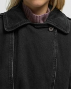 ROTATE Birger Christensen DENIM BIKER JACKET Black Womens Windbreaker