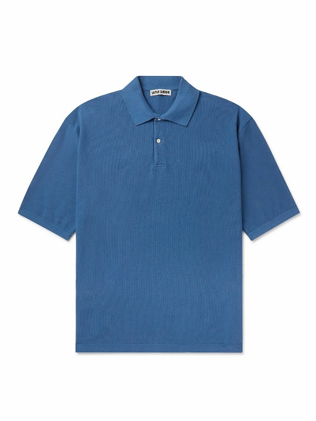 Photo: Kaptain Sunshine - Cotton-Piqué Polo Shirt - Blue