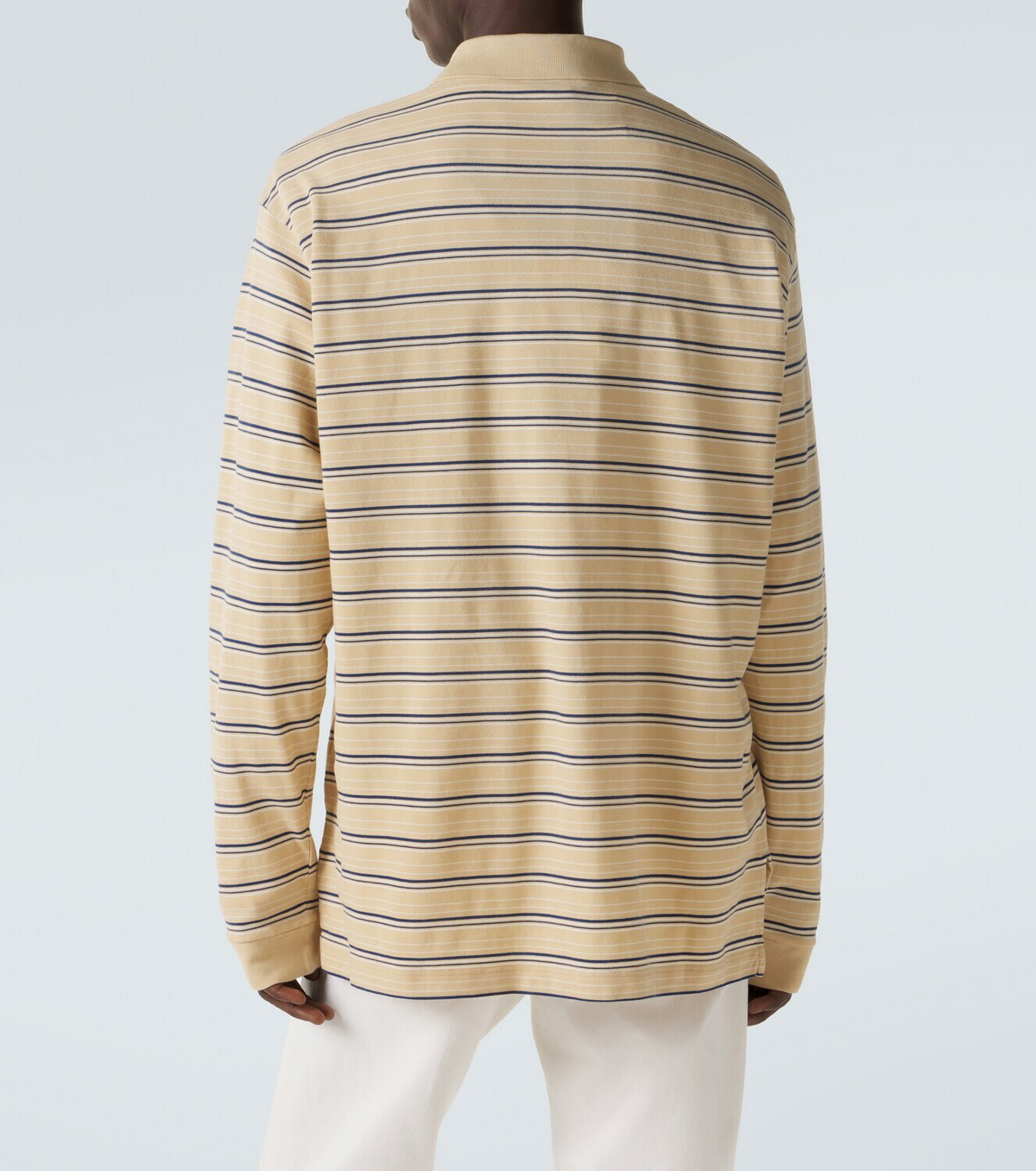 Prada Striped cotton piqué polo shirt