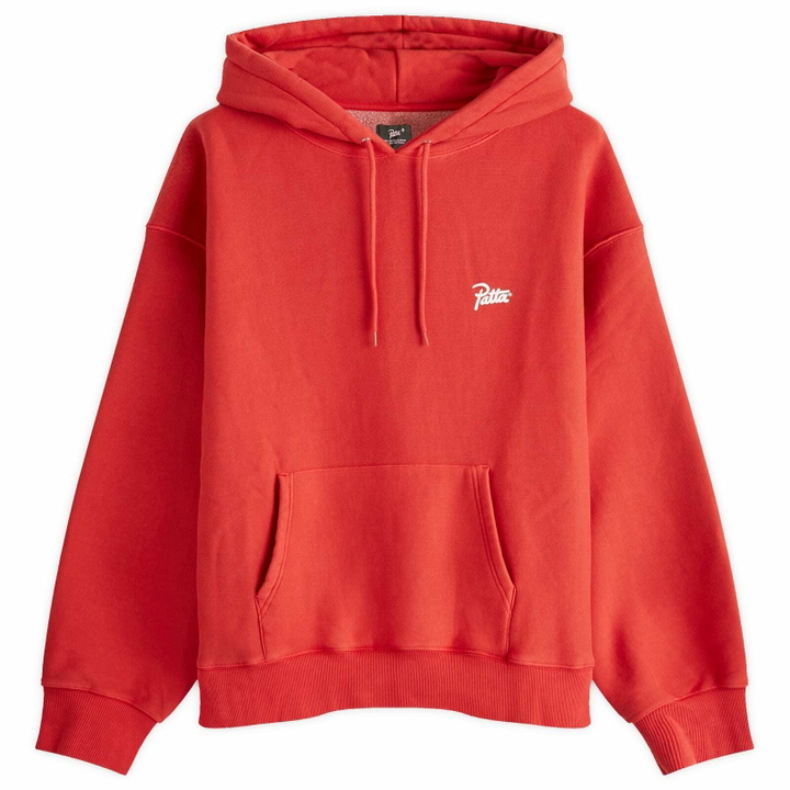 Photo: Patta Men's Washed Classic Hoodie in Haute Red