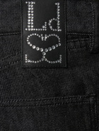 LUDOVIC DE SAINT SERNIN - Lace-up Cotton Denim Straight Leg Jeans
