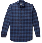 Blue Blue Japan - Button-Down Collar Checked Cotton-Flannel Shirt - Blue