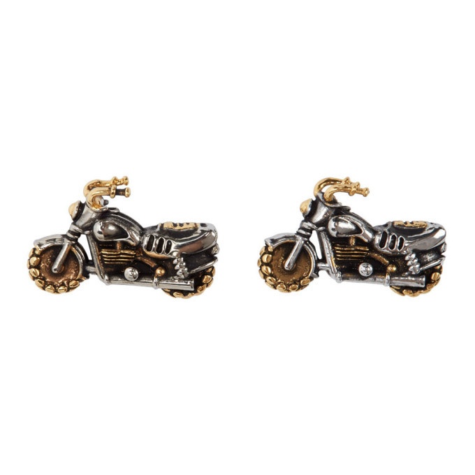 Photo: Paul Smith Gold and Silver Motorbike Cufflinks