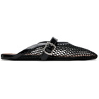 ALAÏA Black Fishnet Mule Ballerina Flats