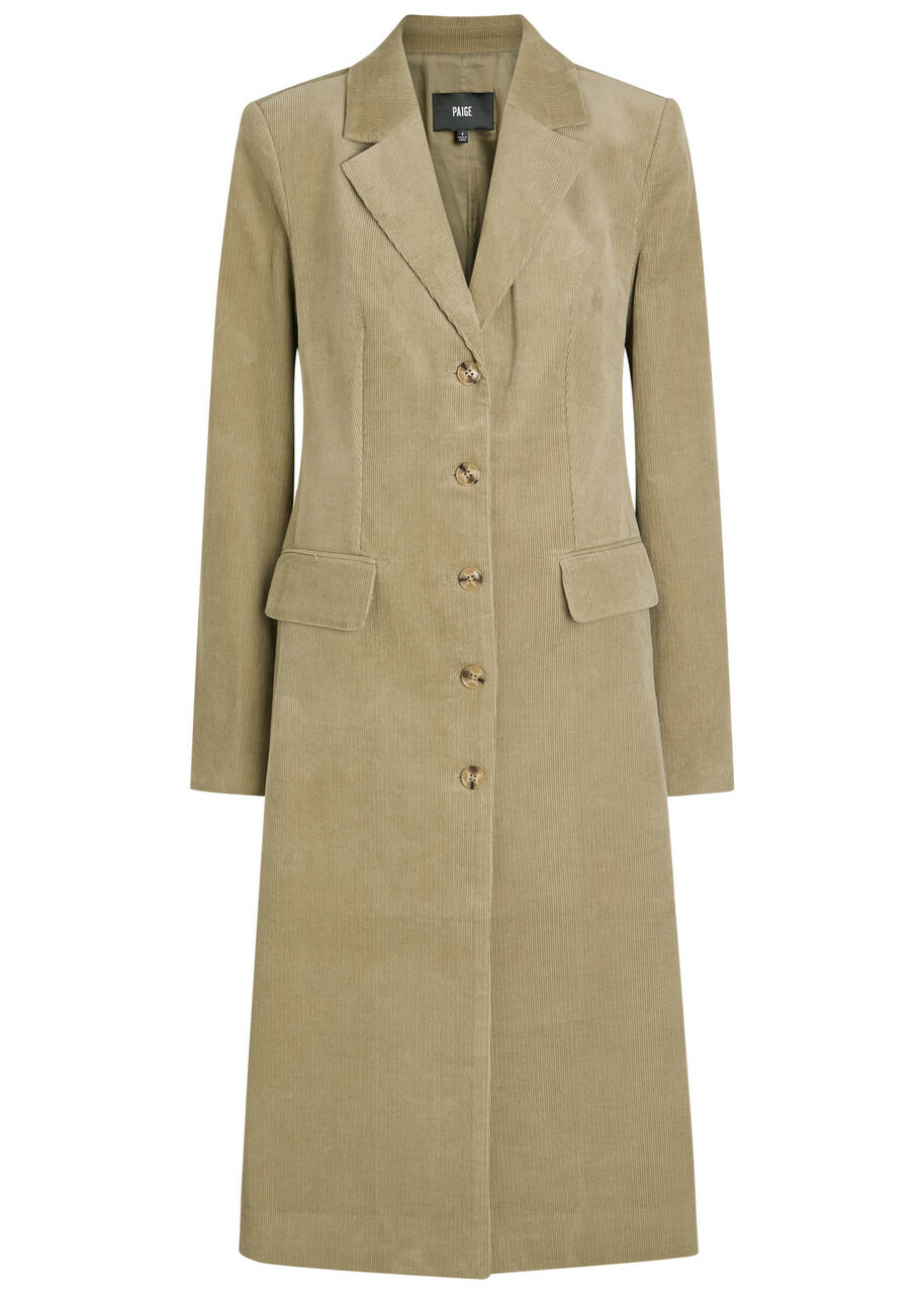 Paige Trexi Corduroy Coat Olive