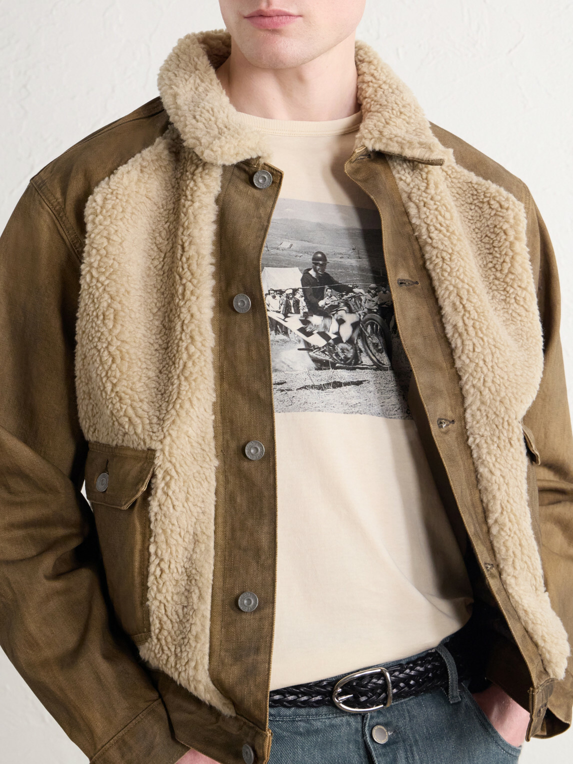 RRL - Garment-Dyed Printed Cotton-Jersey T-Shirt - Neutrals