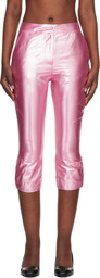 Edward Cuming Pink Knee Jerk Capri Shorts