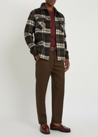 Raith Caldera Plaid Brushed Wool-blend Overshirt Brown