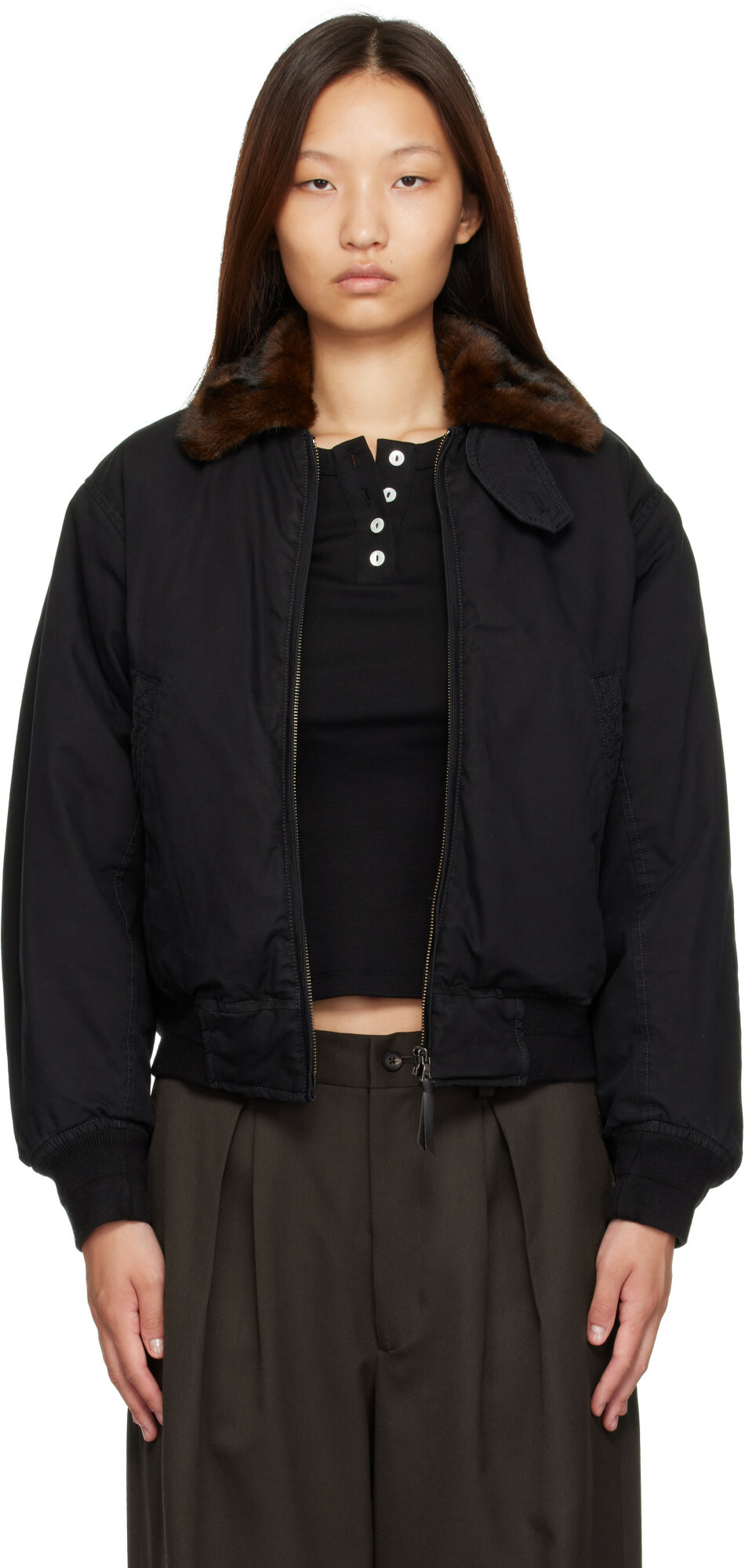 Nothing Written Black Maison Pilot Jacket