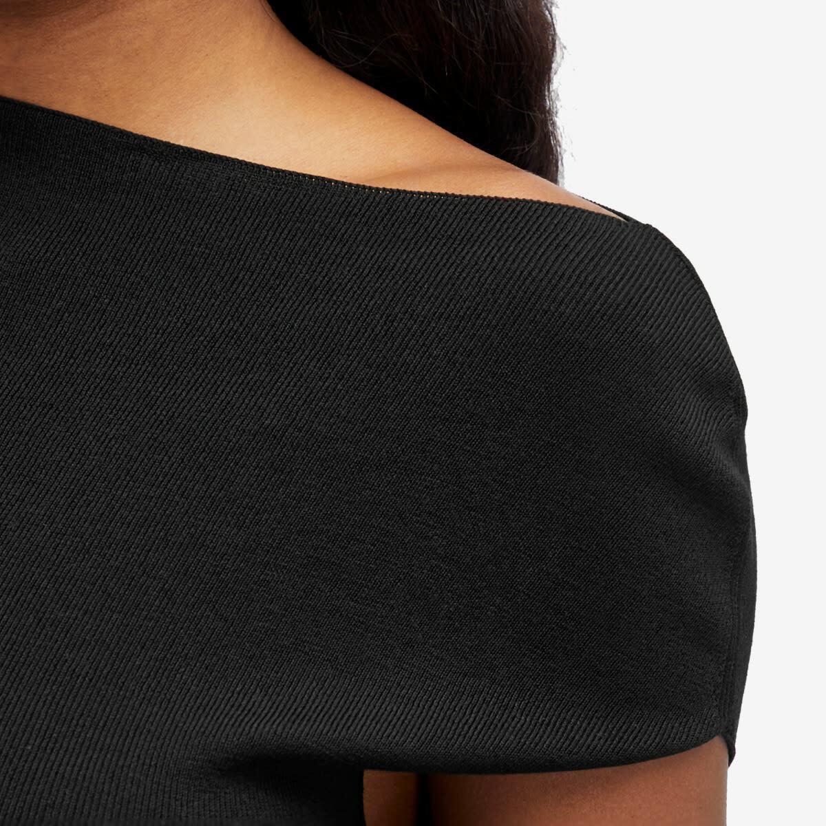 ST. Agni Women's Asymmetric Knit Top in Black