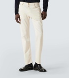 Giorgio Armani Cotton and silk straight pants