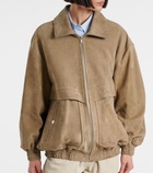 Nour Hammour Beck suede bomber jacket