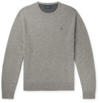 Polo Ralph Lauren - Logo-Embroidered Melangé Wool Sweater - Gray
