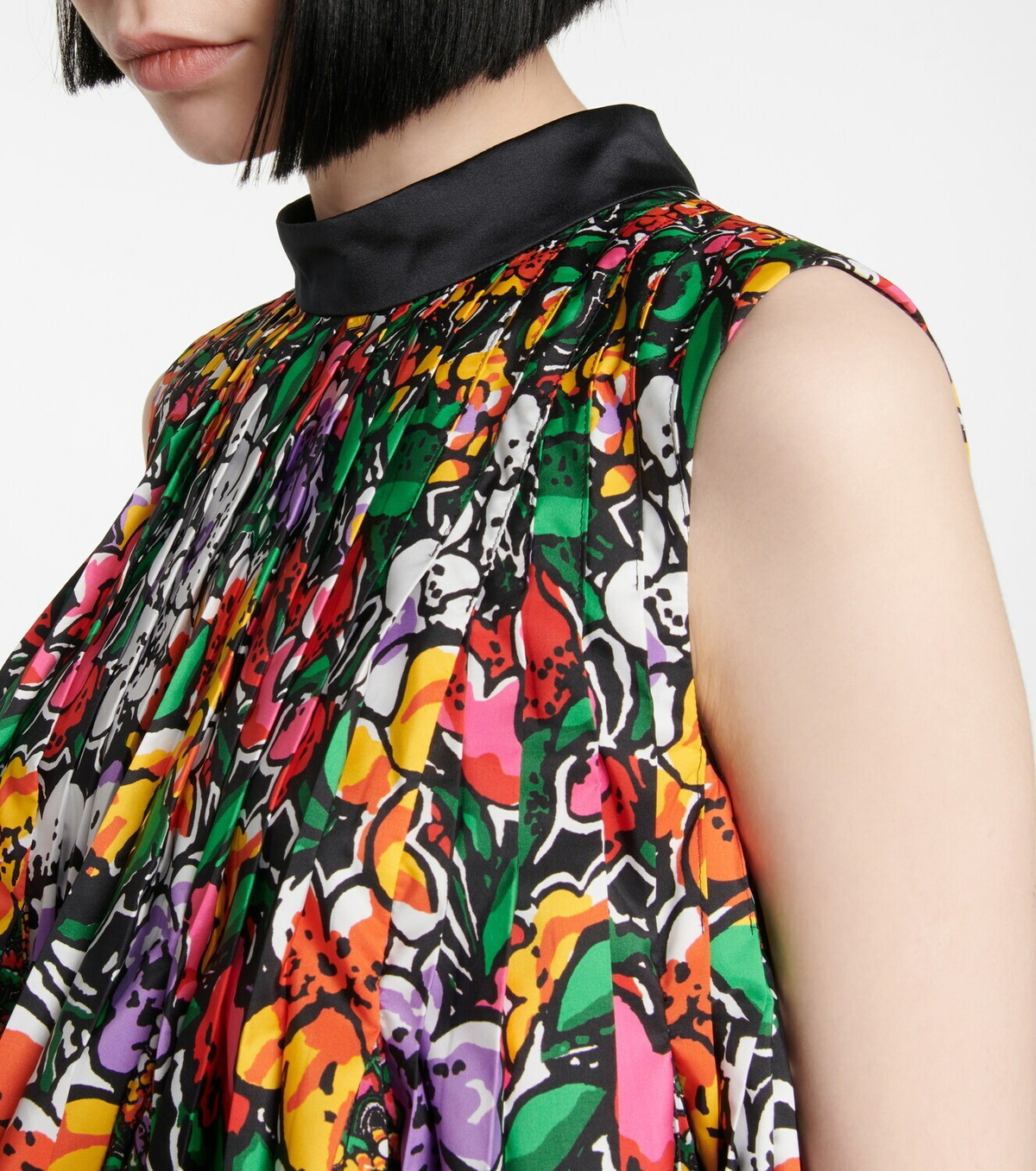 Sacai - Pleated floral top Sacai
