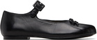 Sandy Liang Black Paw Mary Jane Ballerina Flats